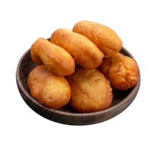 a bowl of fried piroshki Galina's Euro Food