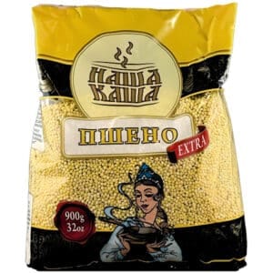 a bag of millet grain from Nasha Kasha on a white background